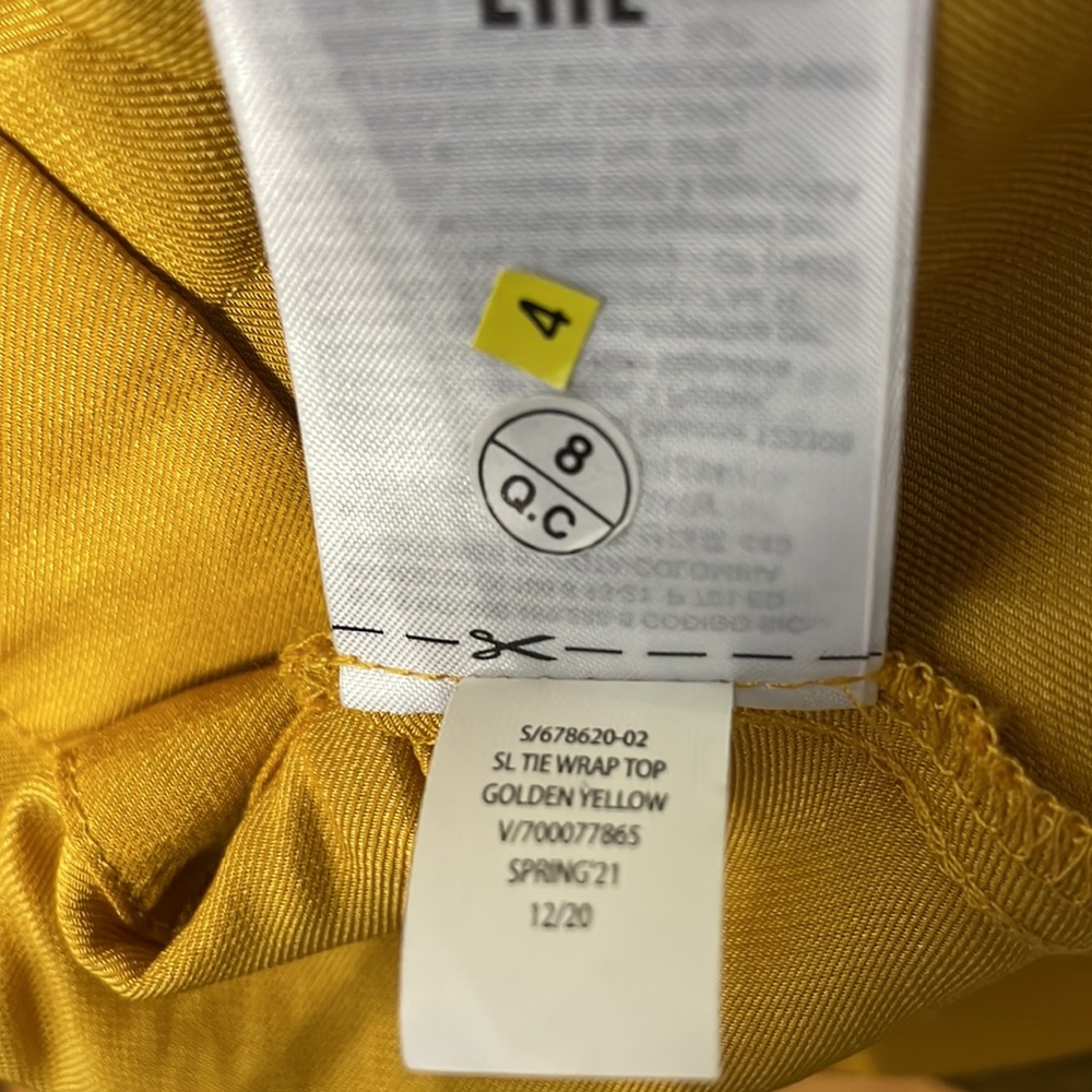 Banana Republic Mustard Wrap Blouse - Picture 5 of 6